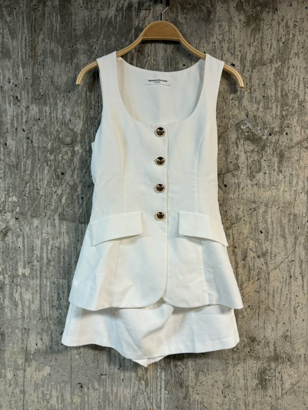AMANDA UPRICHARD Women's Kya Romper Size XS In Ivory - Picture 4 of 8